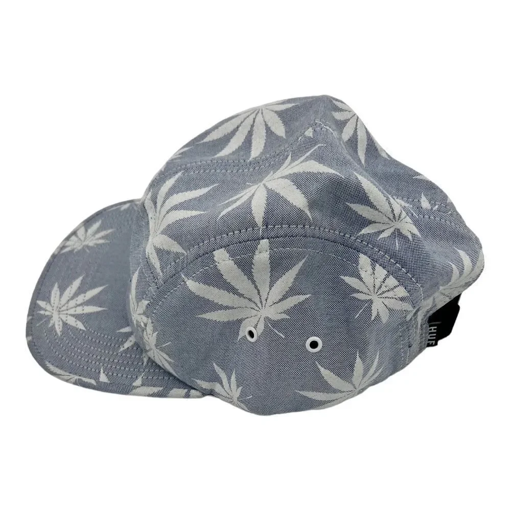 Huf Plantlife 5 panel adjustable hat Cap Marijuana Weed Lt Blue Unisex
